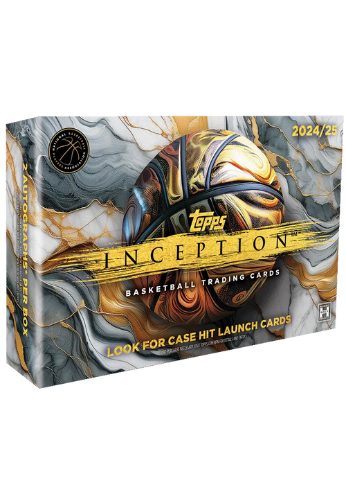 2024-25 Topps Inception Basketball Hobby Box factory sealed featuring premium NBA trading cards and autograph chase cards