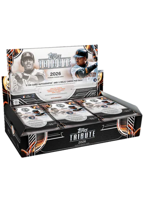 026 Topps Tribute Baseball Hobby Box factory sealed with premium autograph and memorabilia cards