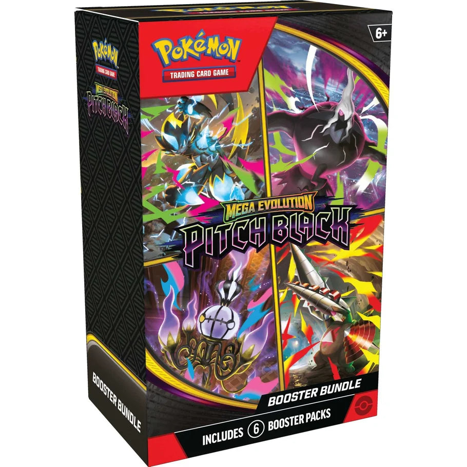 Pokémon TCG Mega Evolution Pitch Black Booster Bundle | 6 Booster Packs | Factory Sealed